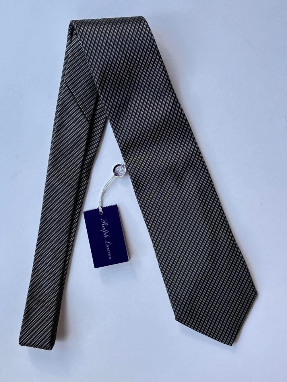 Ralph Lauren Purple Label Fine Stripped Tie with Tags